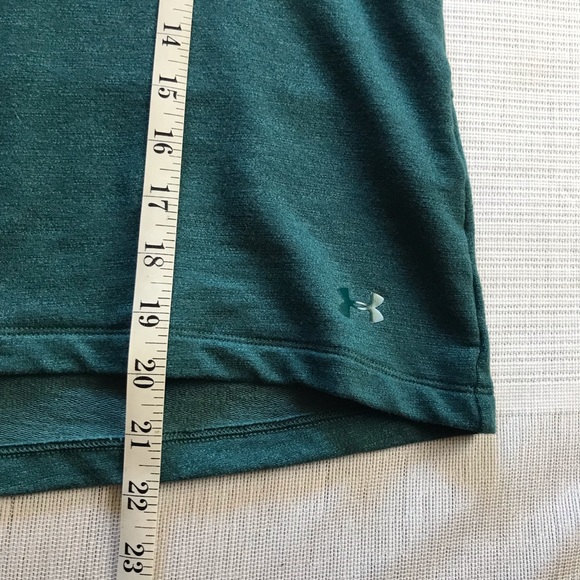 Under Armour Women's Loose Medium Cowl Neck Teal Cropped Hoodie Sweatshirt - Picture 8 of 10